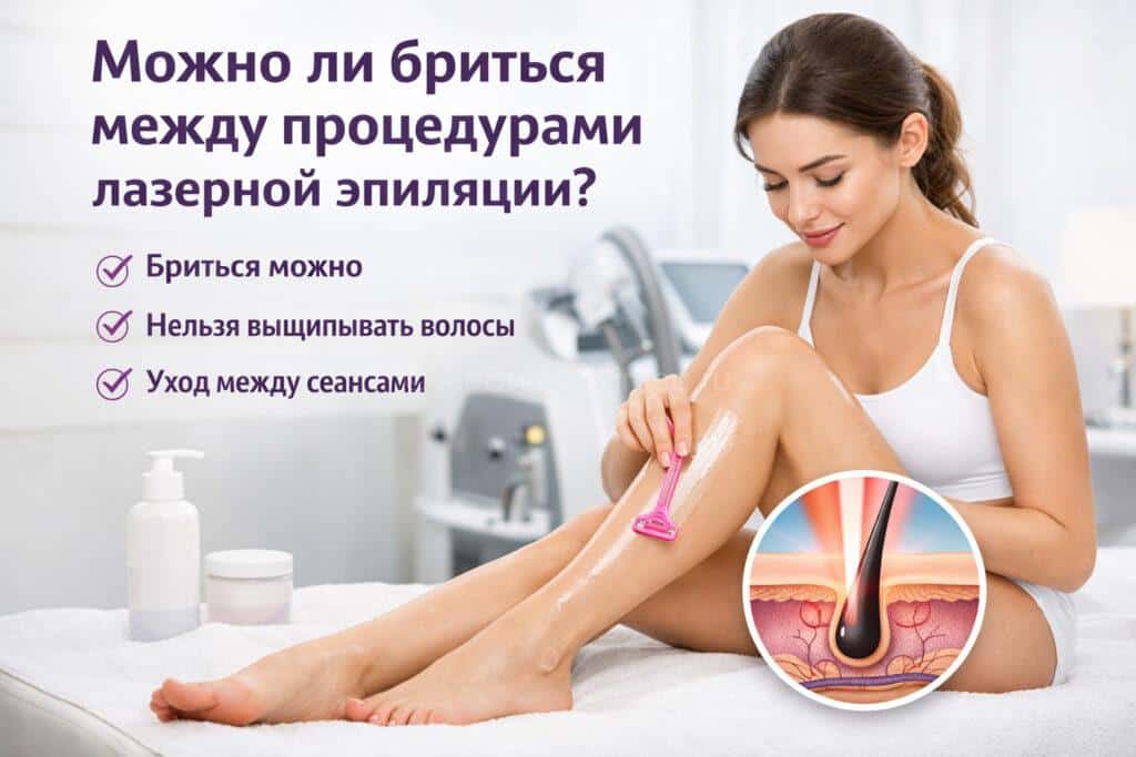 Можно ли бриться между процедурами лазерной эпиляции