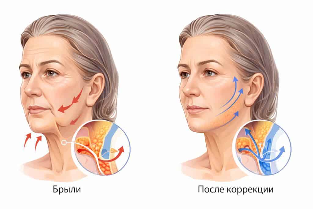 Как убрать брыли
