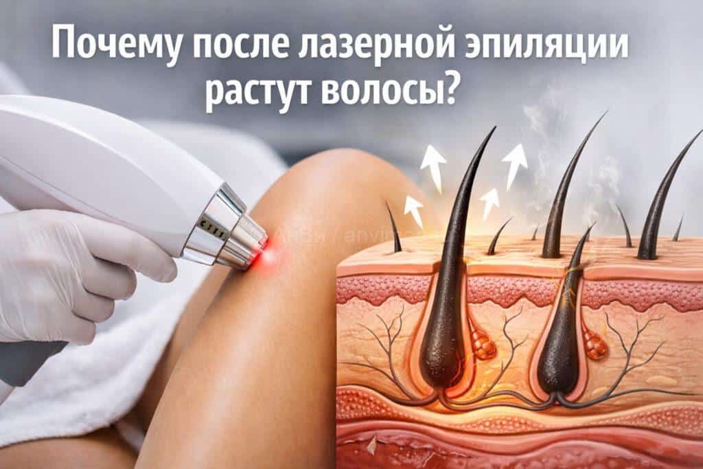 Почему после лазерной эпиляции растут волосы
