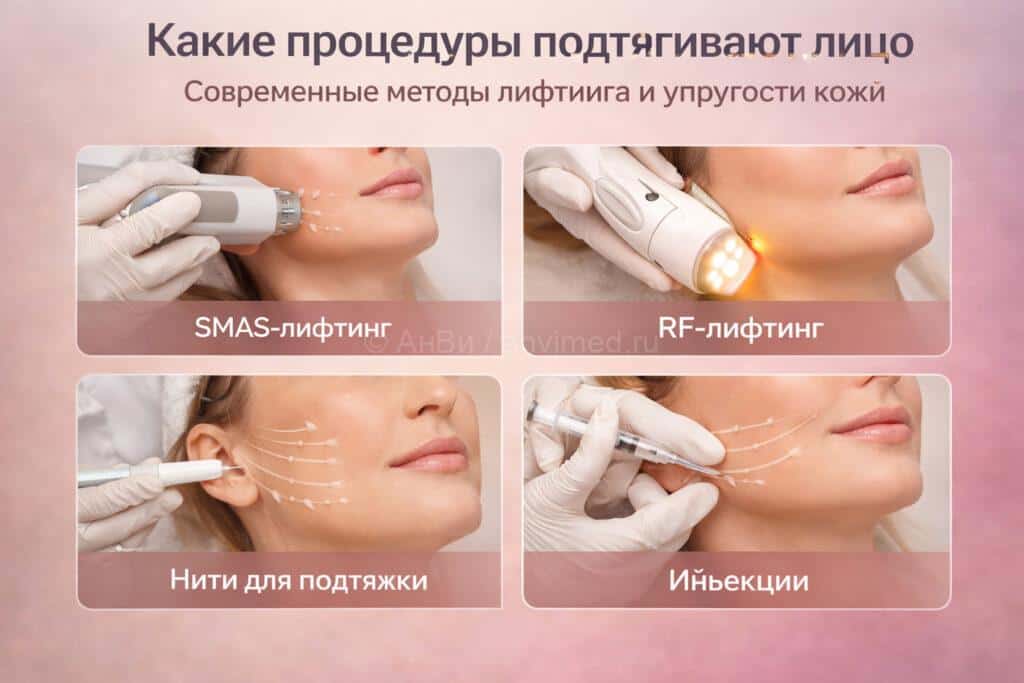 Какие процедуры подтягивают лицо