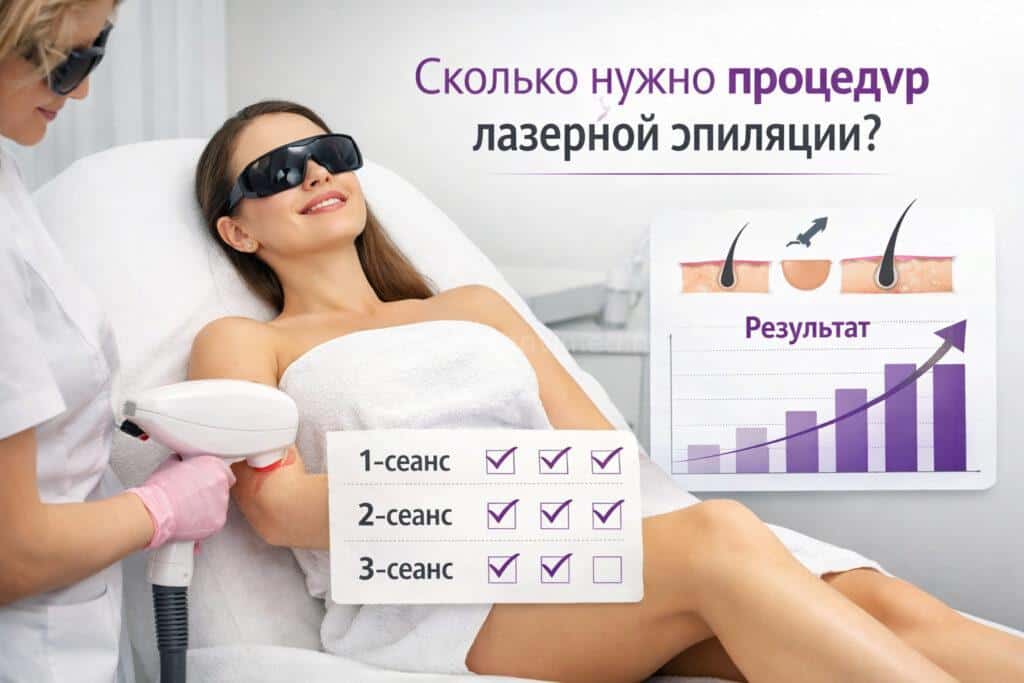 Сколько нужно процедур лазерной эпиляции