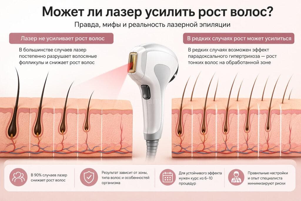 Может ли лазер усилить рост волос