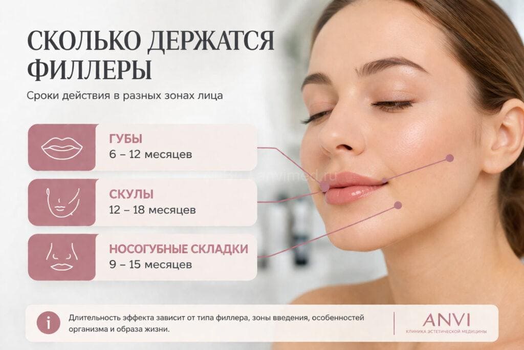 Сколько держатся филлеры — как долго сохраняется эффект